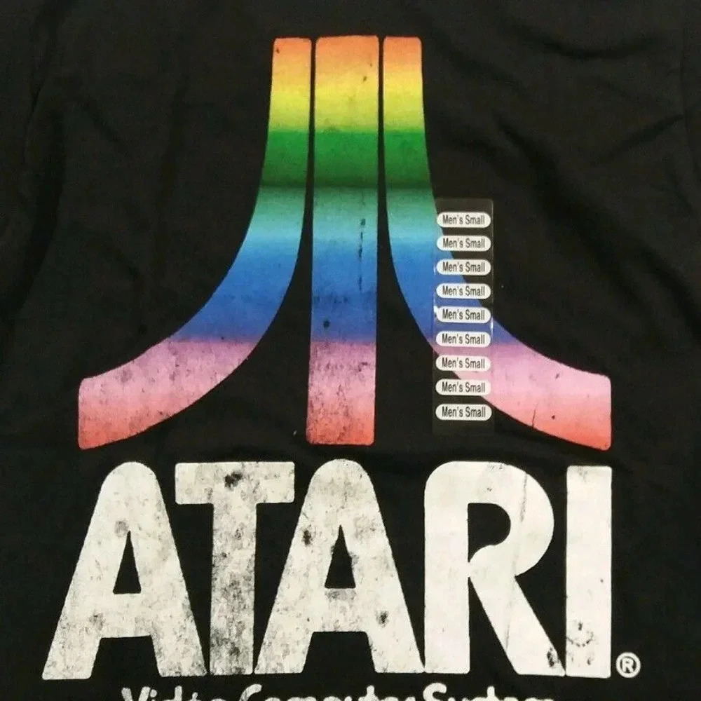 NEW Licensed ATARI Rainbow Retro Logo Graphic Tee - Picture 2 of 3